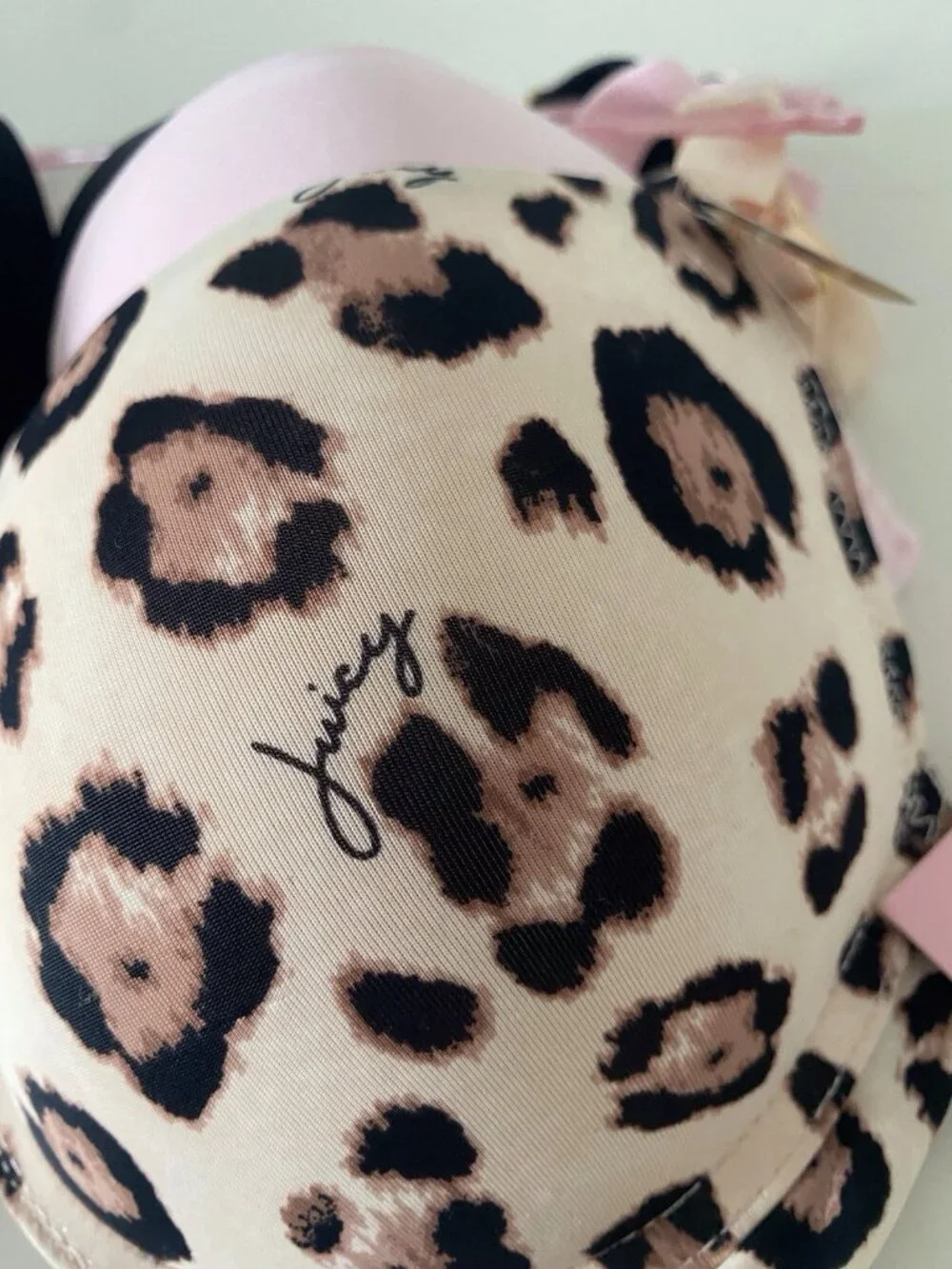 3 Pack Juicy Couture Sexy Push Up Bra Size 34C Cheetah Animal Print Pink Black